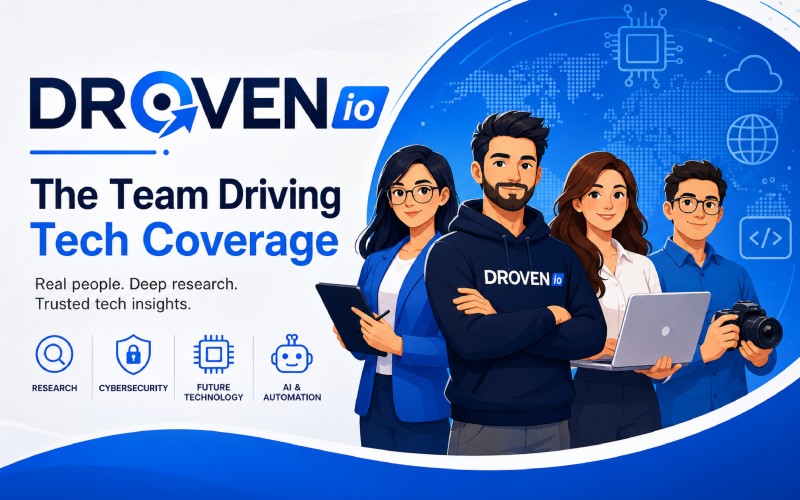 Droven.io team illustration highlighting the people behind the website's tech coverage.